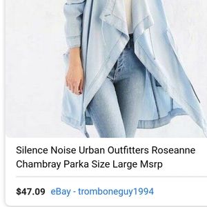 Long cloth hooded jacket